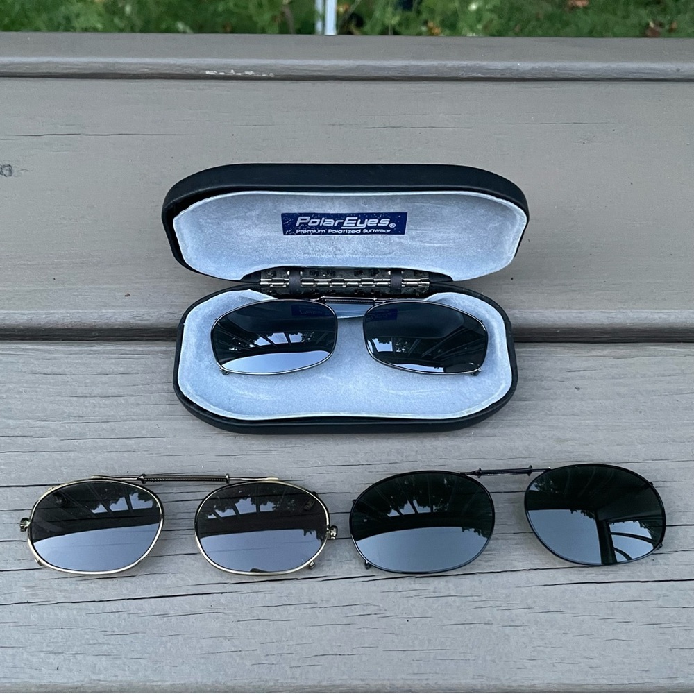 PolarEyes Spring Polarized Clip On Replacement Sunglasses Set of 3